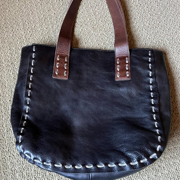 Bed Stu Leather Stevie Tote, Black Teak Rustic **VERY GOOD Preowned Condition** - Picture 2 of 14